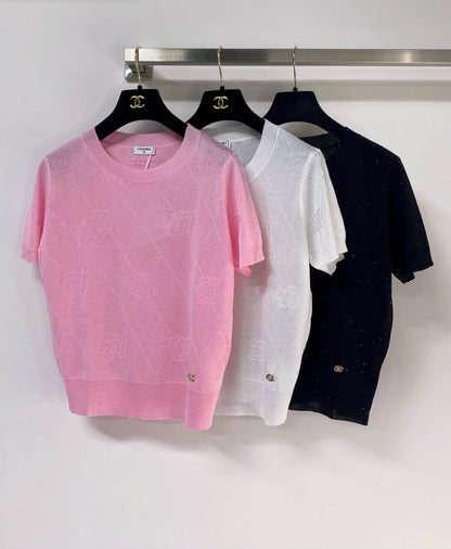 26ss logo knit T-shirt
