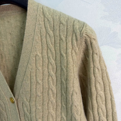 LORO PIANA/26 Early Autumn New Cable Knit Cardigan