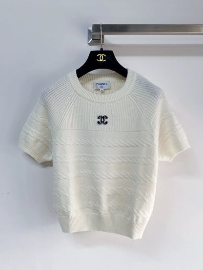 26ss 3D Textured Color-Blocked Logo T-Shirt