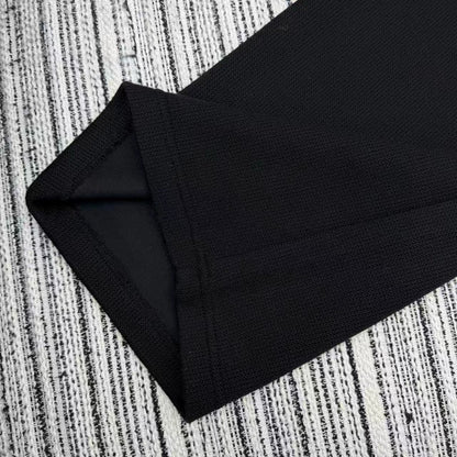 Wool knitted straight leg pants