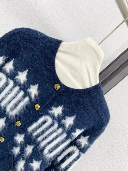 25fw Jacquard plush cardigan