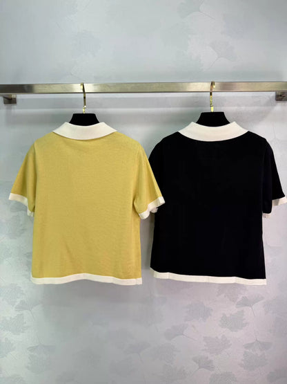 26ss Collared Knit T-Shirt