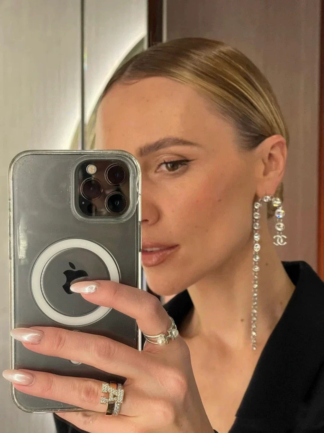 Crystal tassel earrings