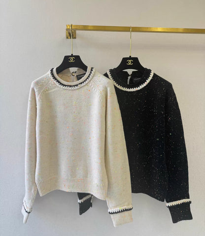 Jacquard Wool Knit Sweater