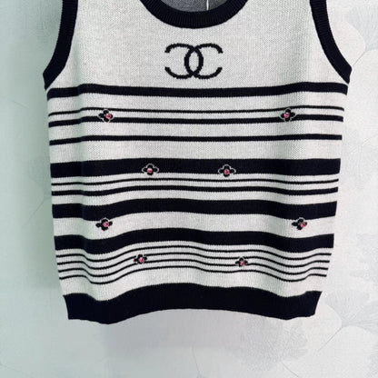 Striped Knit Vest