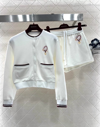 Cardigan and Shorts Set