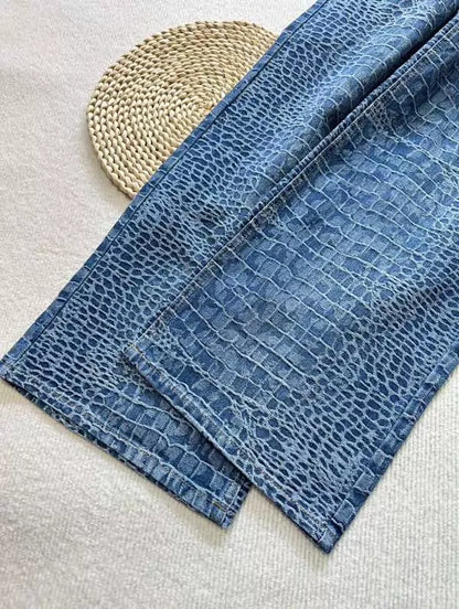 26ss Jacquard versatile straight leg jeans