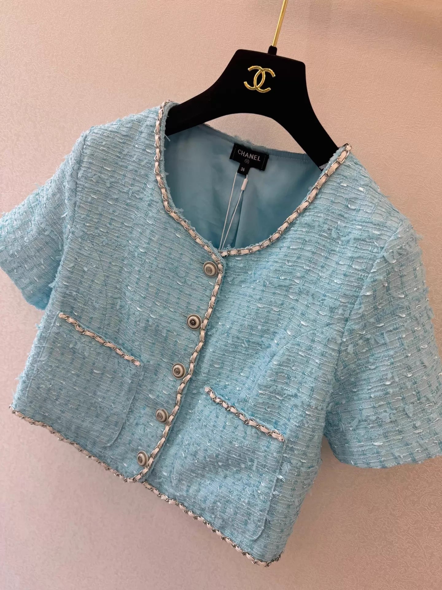 26ss Tweed Short-Sleeve T-Shirt
