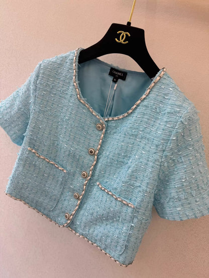 26ss Tweed Short-Sleeve T-Shirt