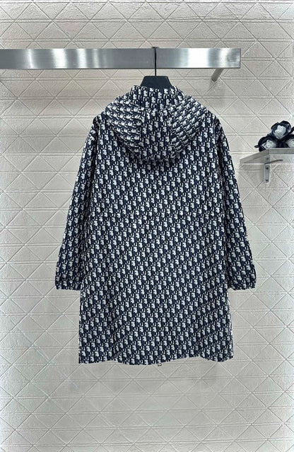 25fw Jacquard hooded windbreaker jacket
