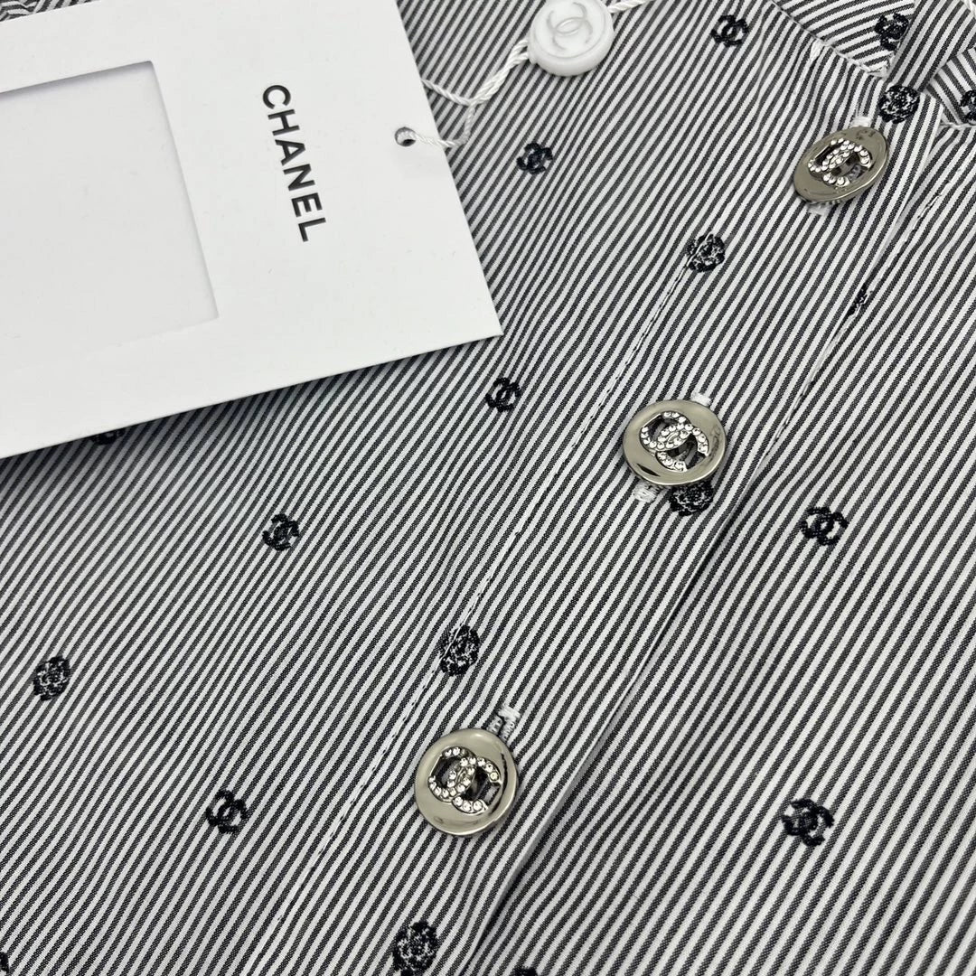 26ss Jacquard striped short-sleeved shirt