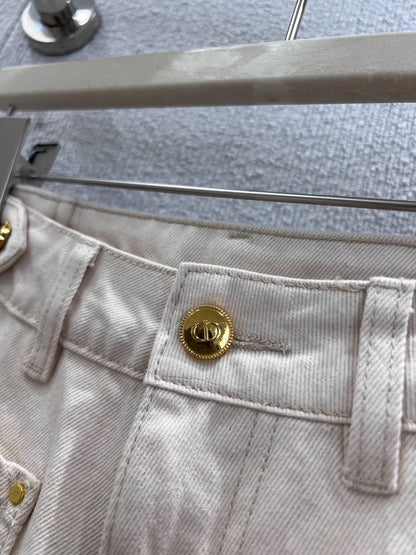 Double Pocket Straight Leg Jeans