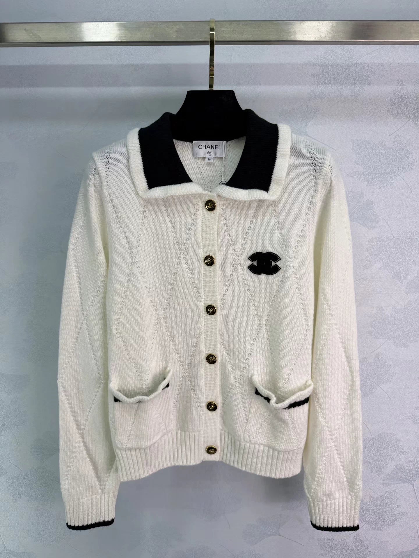 Diamond Pattern Knit Cardigan