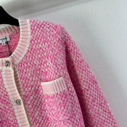 26New Pink Knitted Cardigan