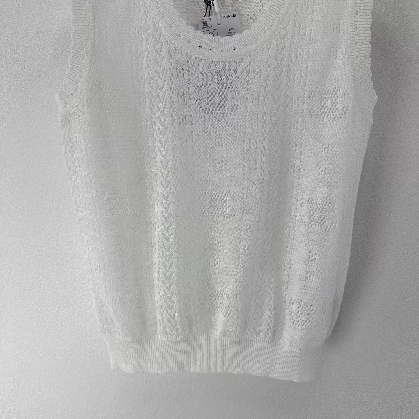 26ss Openwork Knit Sleeveless Vest