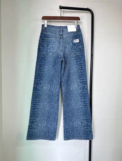 26ss Jacquard versatile straight leg jeans