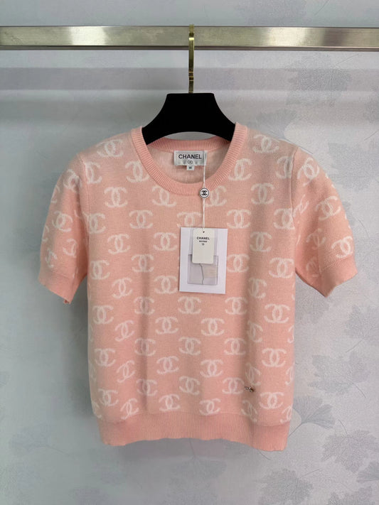 Double C Knit Short-Sleeve T-Shirt