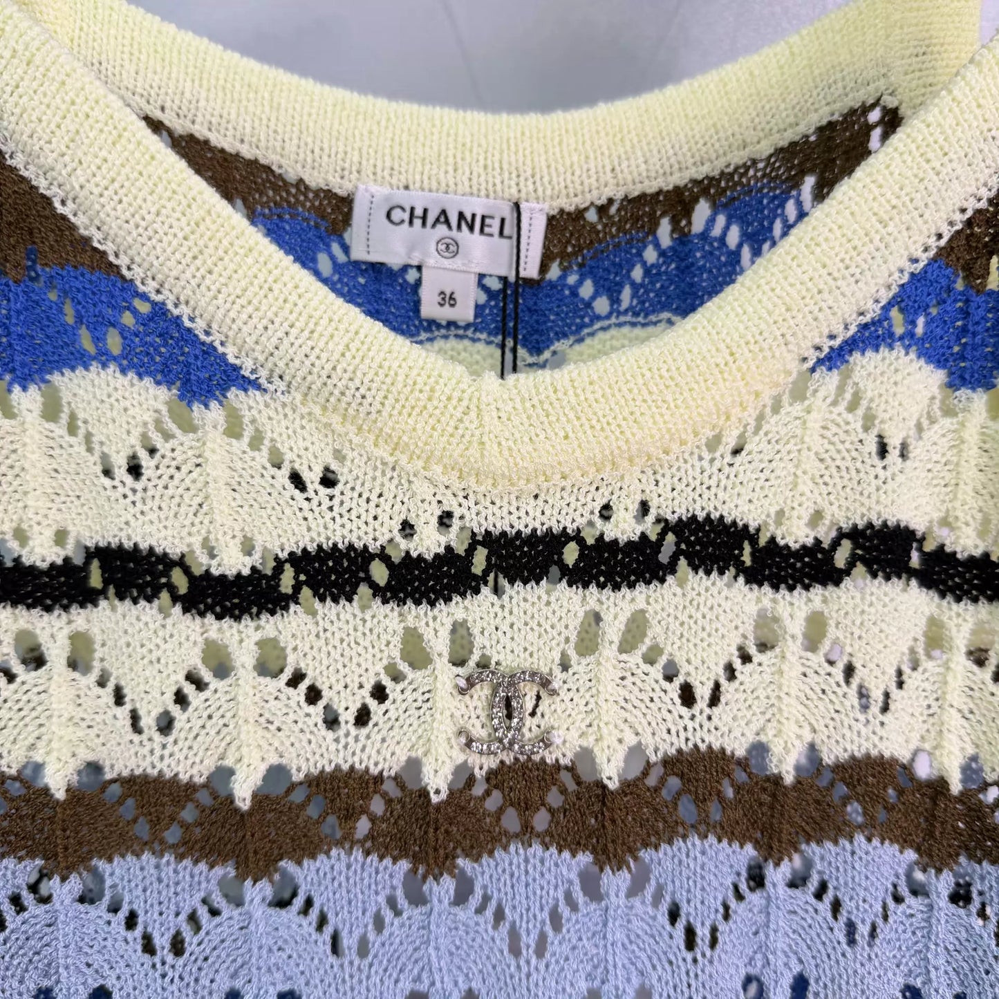 26ss Wavy Striped Knit Vest