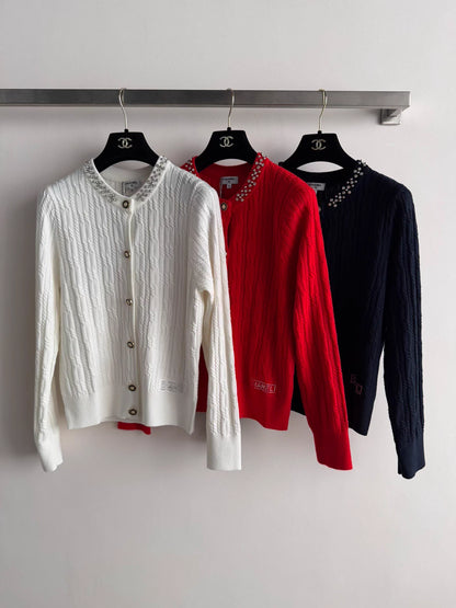 Rhinestone Logo cardigan