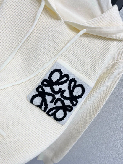 25fw Jacquard hooded knitted sweater