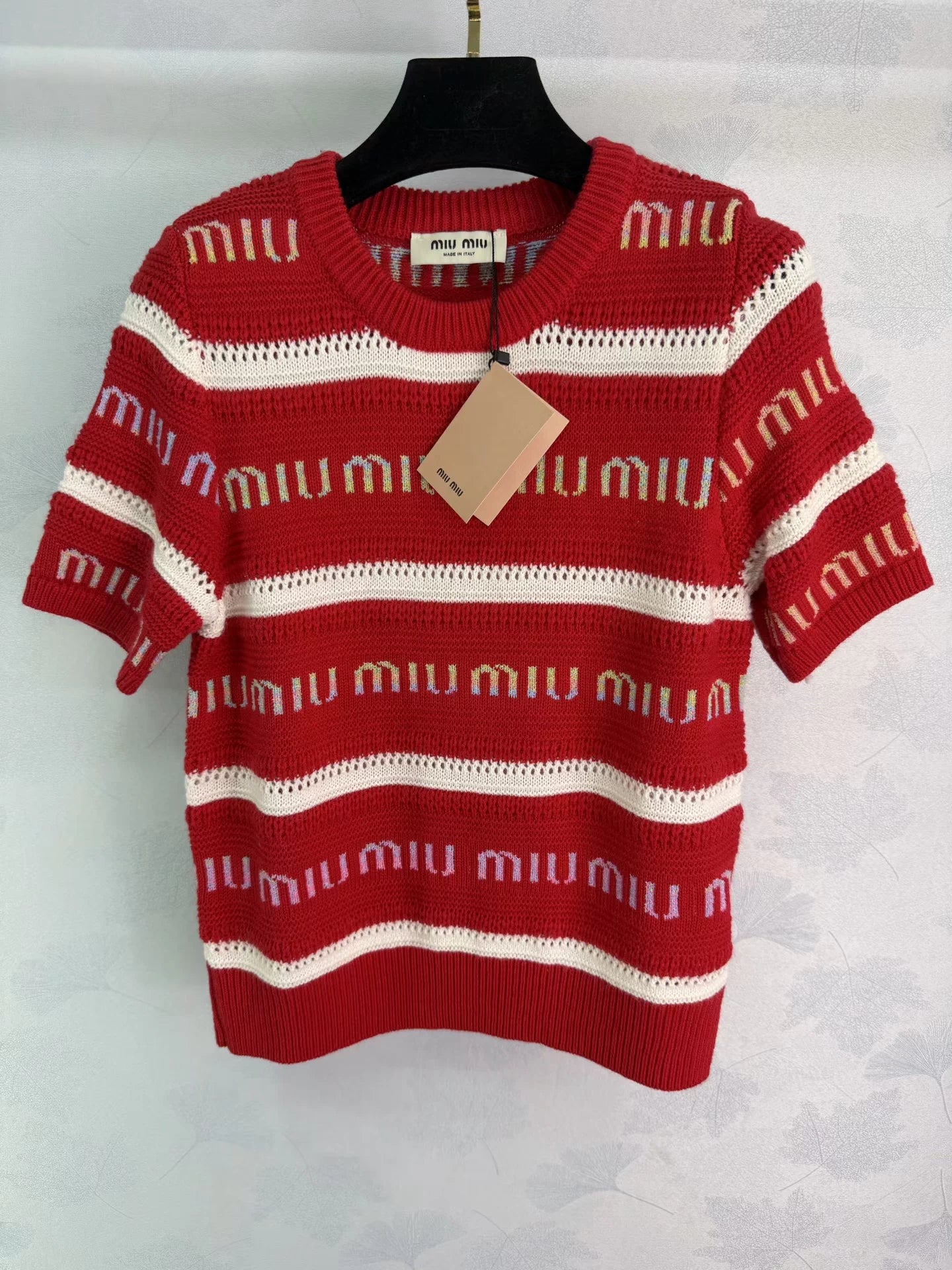 Striped Knit Short-Sleeve T-Shirt