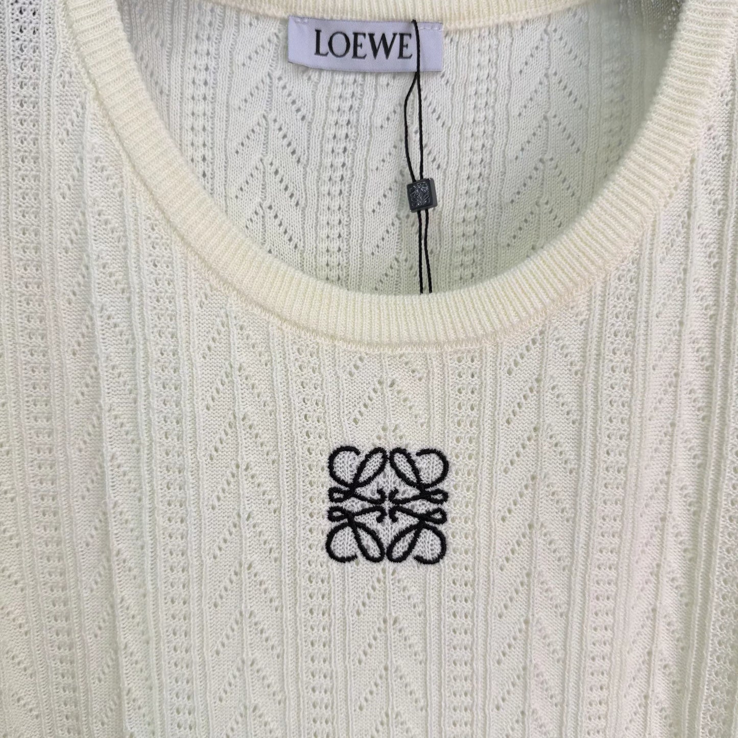 Embroidered Knit Short-Sleeve T-Shirt
