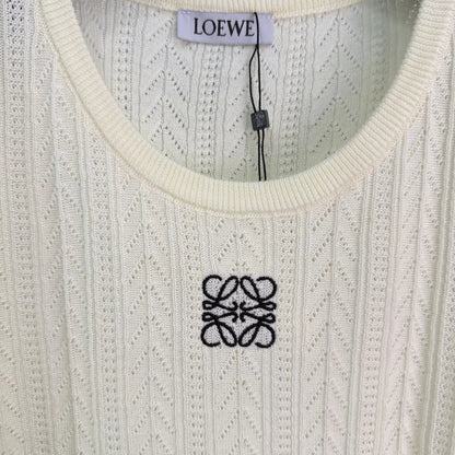 Embroidered Knit Short-Sleeve T-Shirt