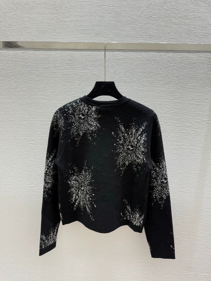 25fw Jacquard V-neck cardigan