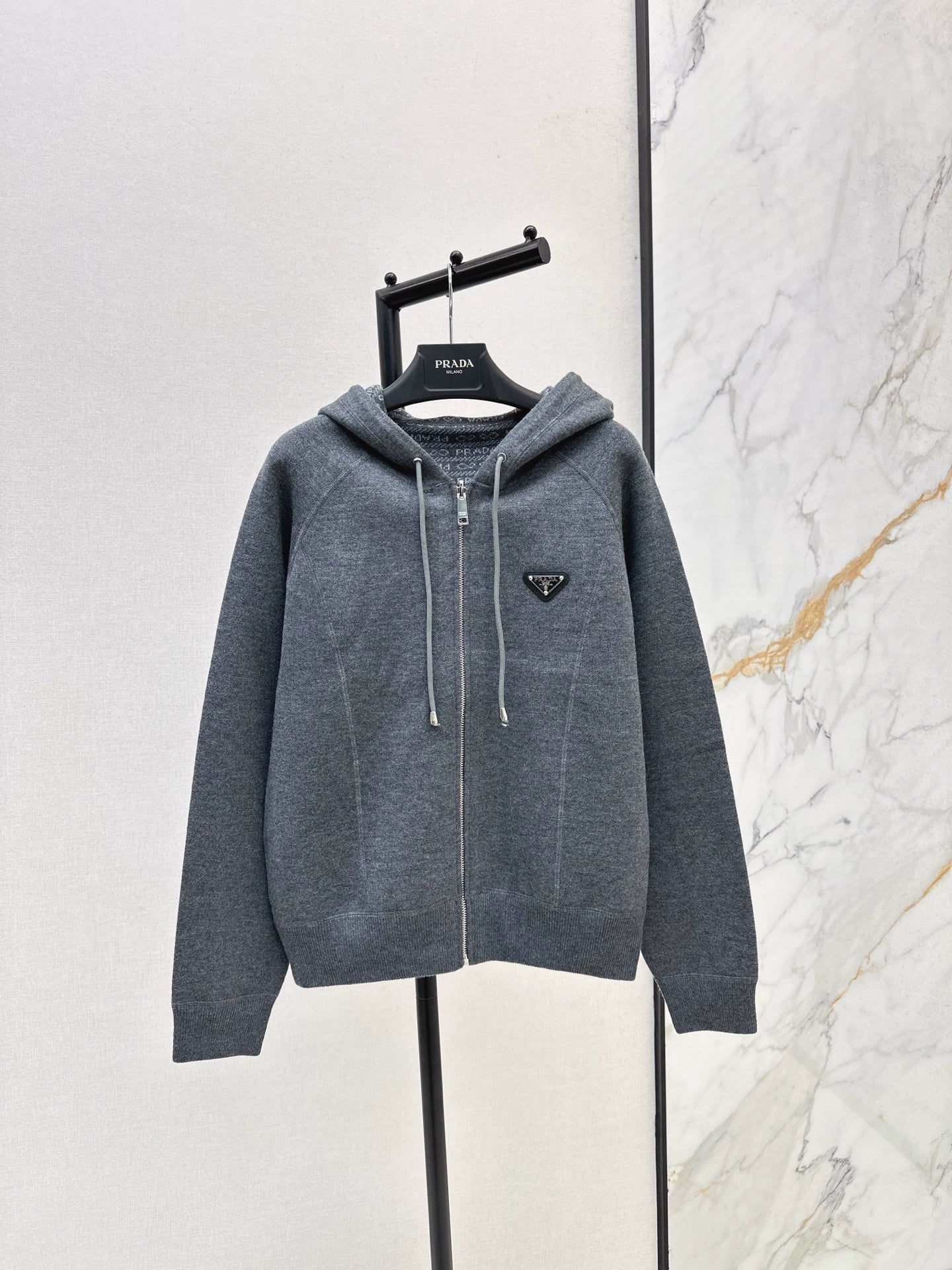 25fw Double-faced wool coat with monogram