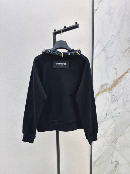 25fw Silk scarf pullover hoodie