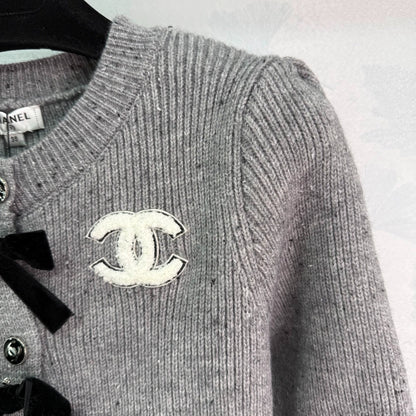 Grey Knitted Cardigan