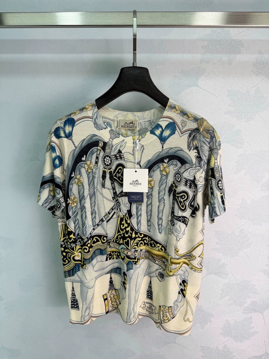 Hermès/26 Early Autumn New Round Neck Short Sleeve