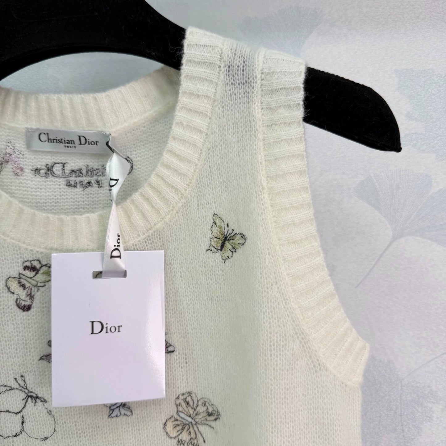 Butterfly Embroidered Knitted Vest
