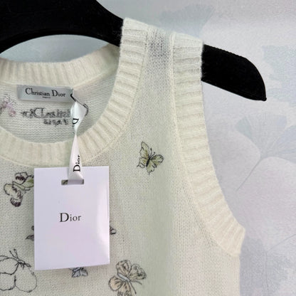 Butterfly Embroidered Knitted Vest