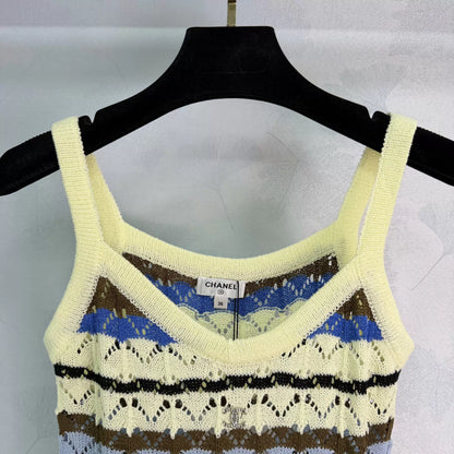 26ss Wavy Striped Knit Vest