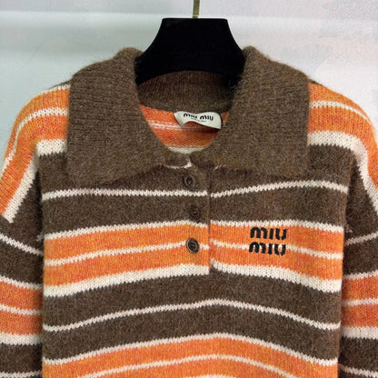Striped Polo Sweater