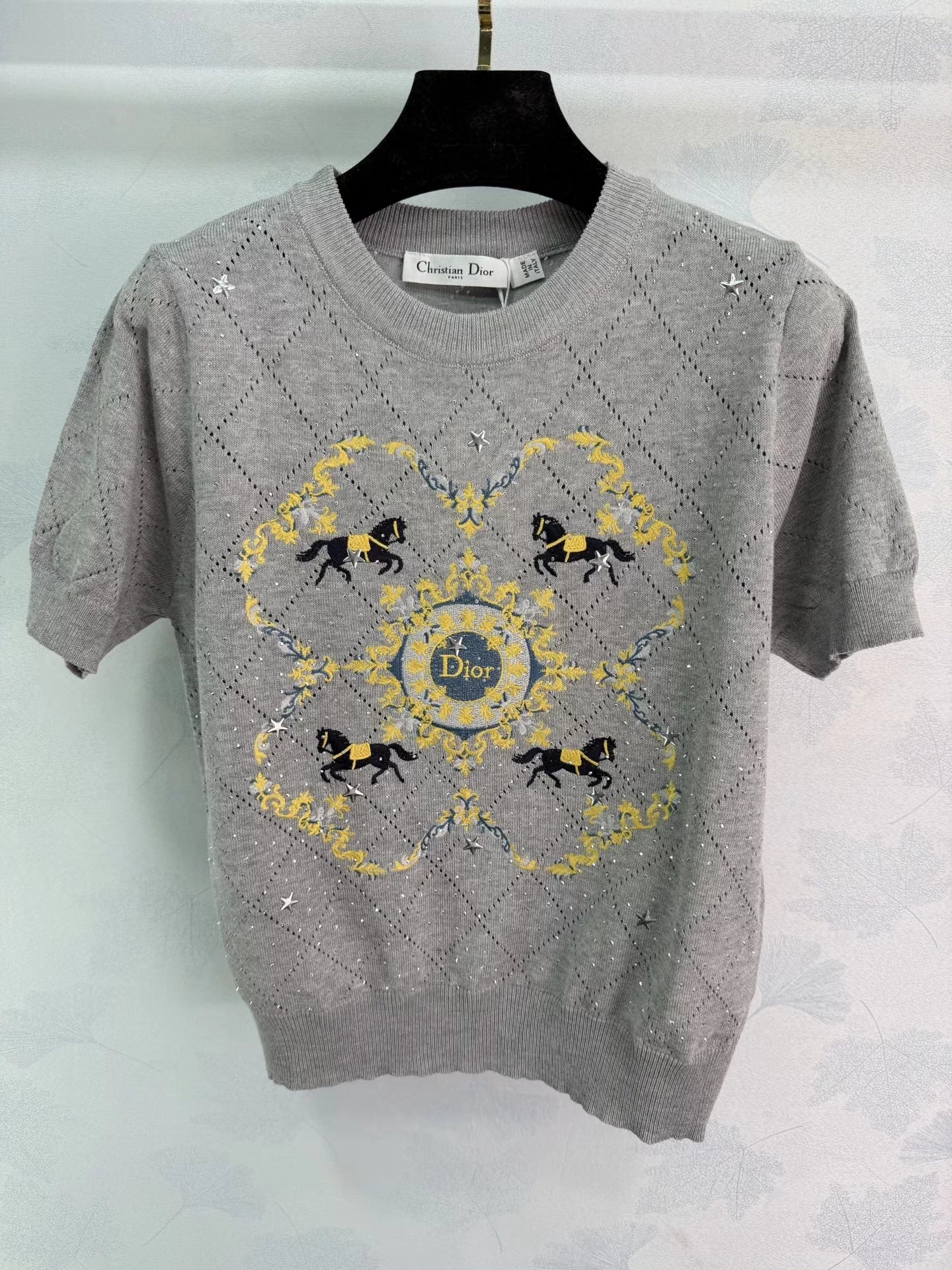 Horse Pattern Knit Top