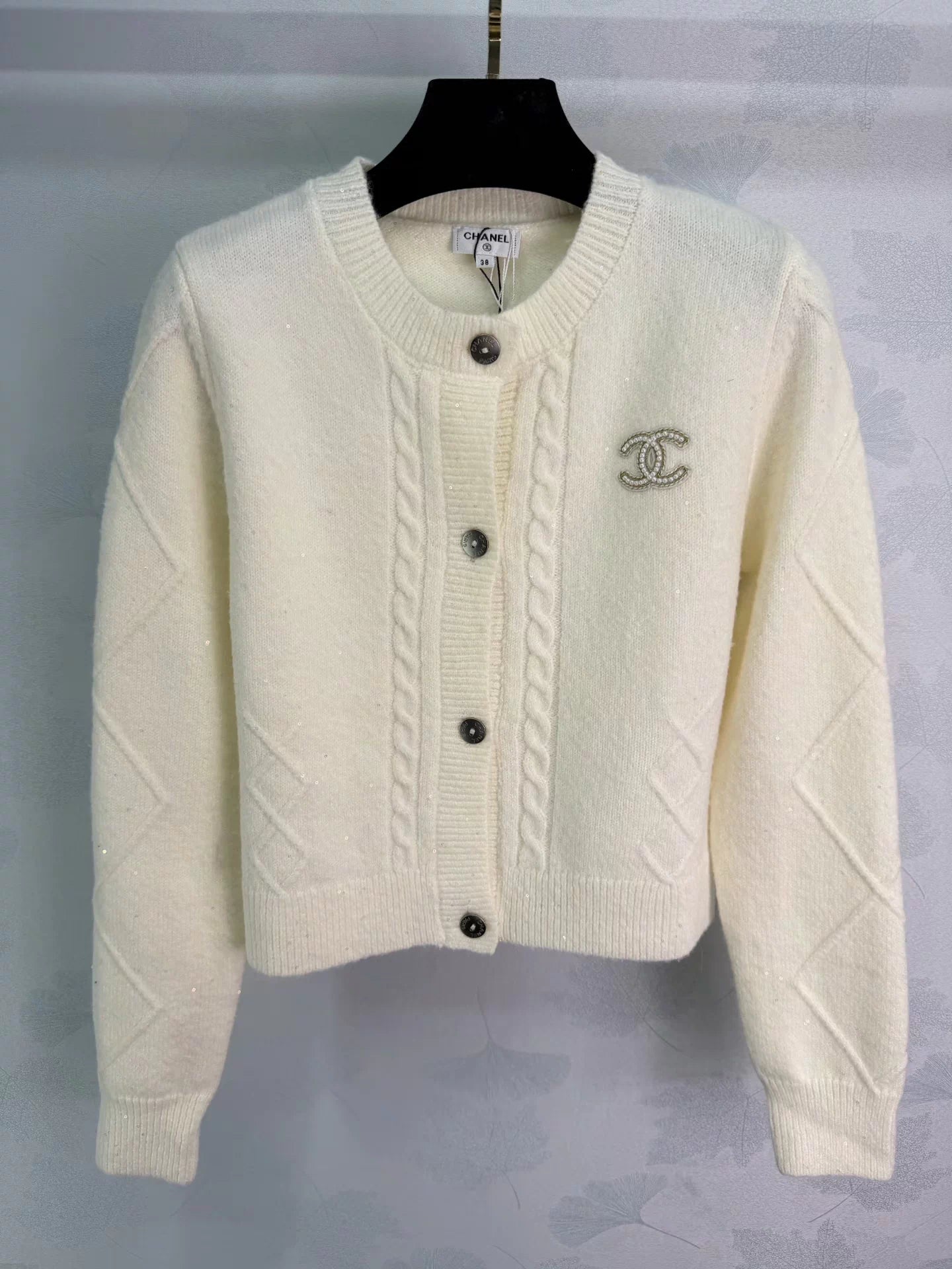 Cable-knit cardigan