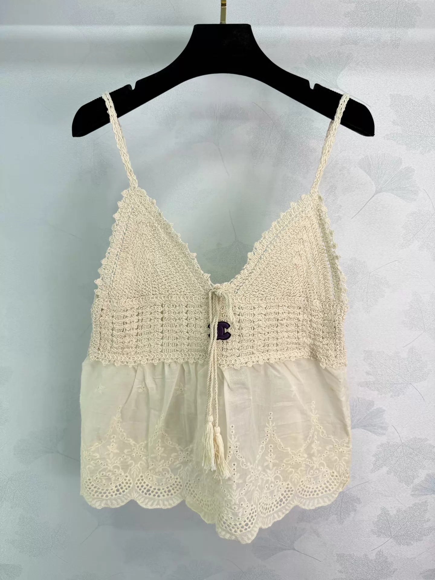 Hand-crocheted patchwork camisole
