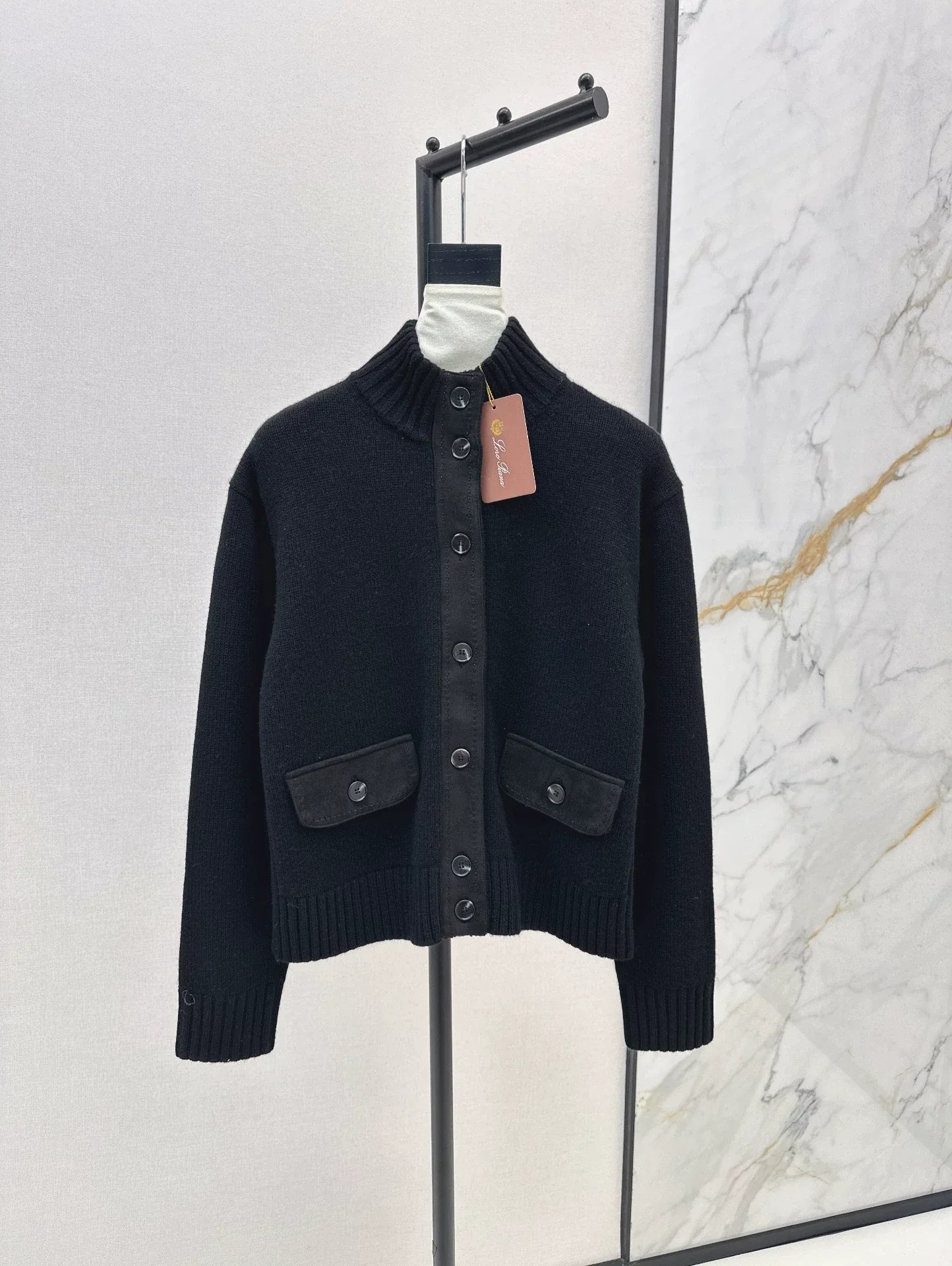 25fw new cashmere stand collar jacket