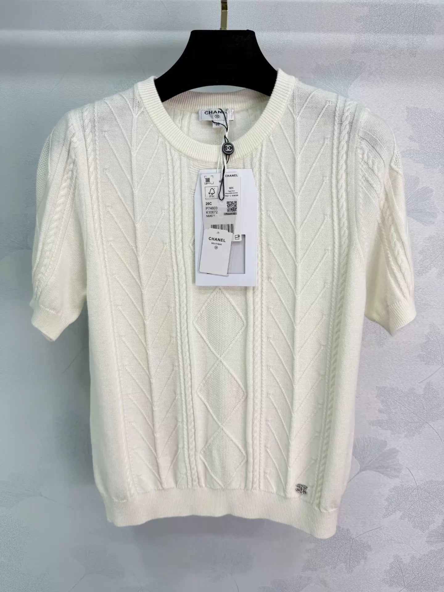 26ss Cable Knit T-Shirt