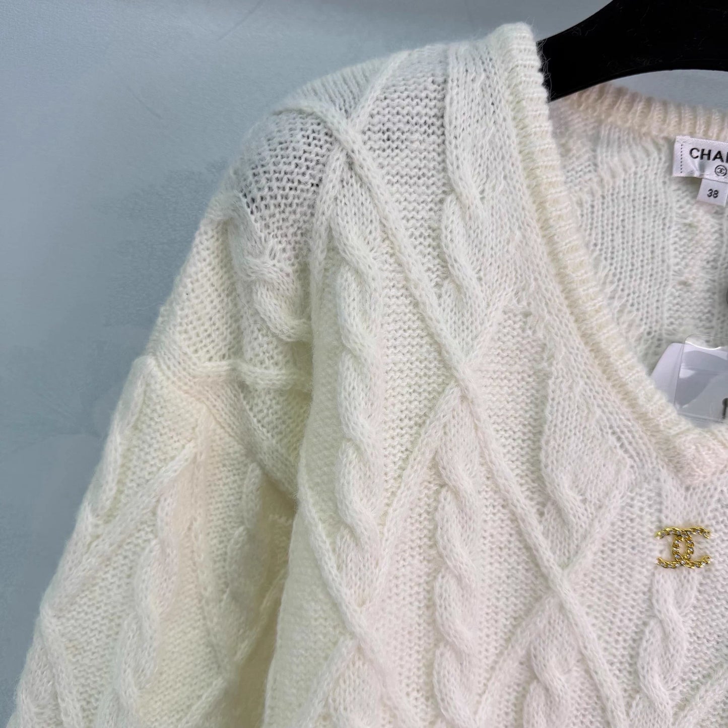 Cable knit sweater