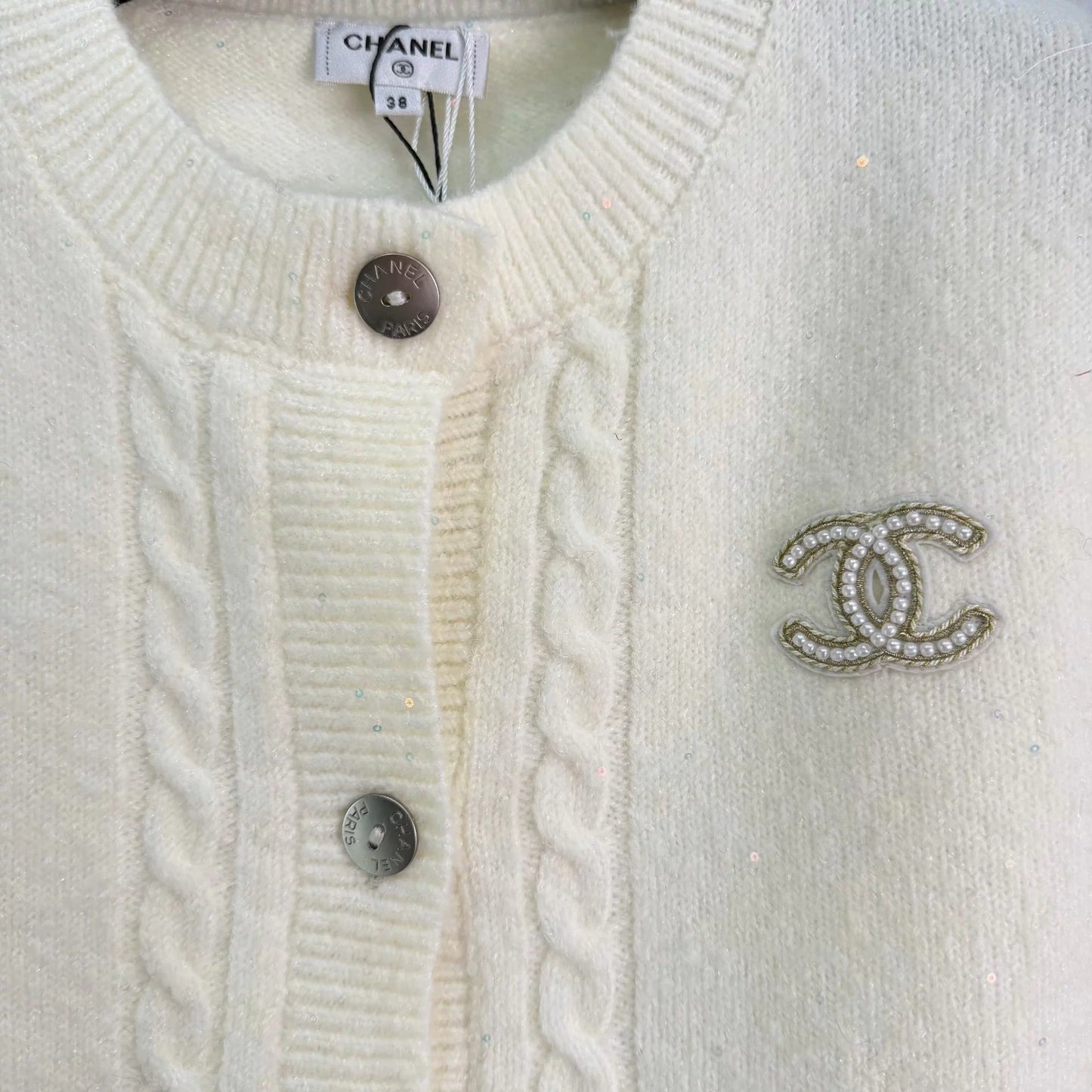 Cable-knit cardigan