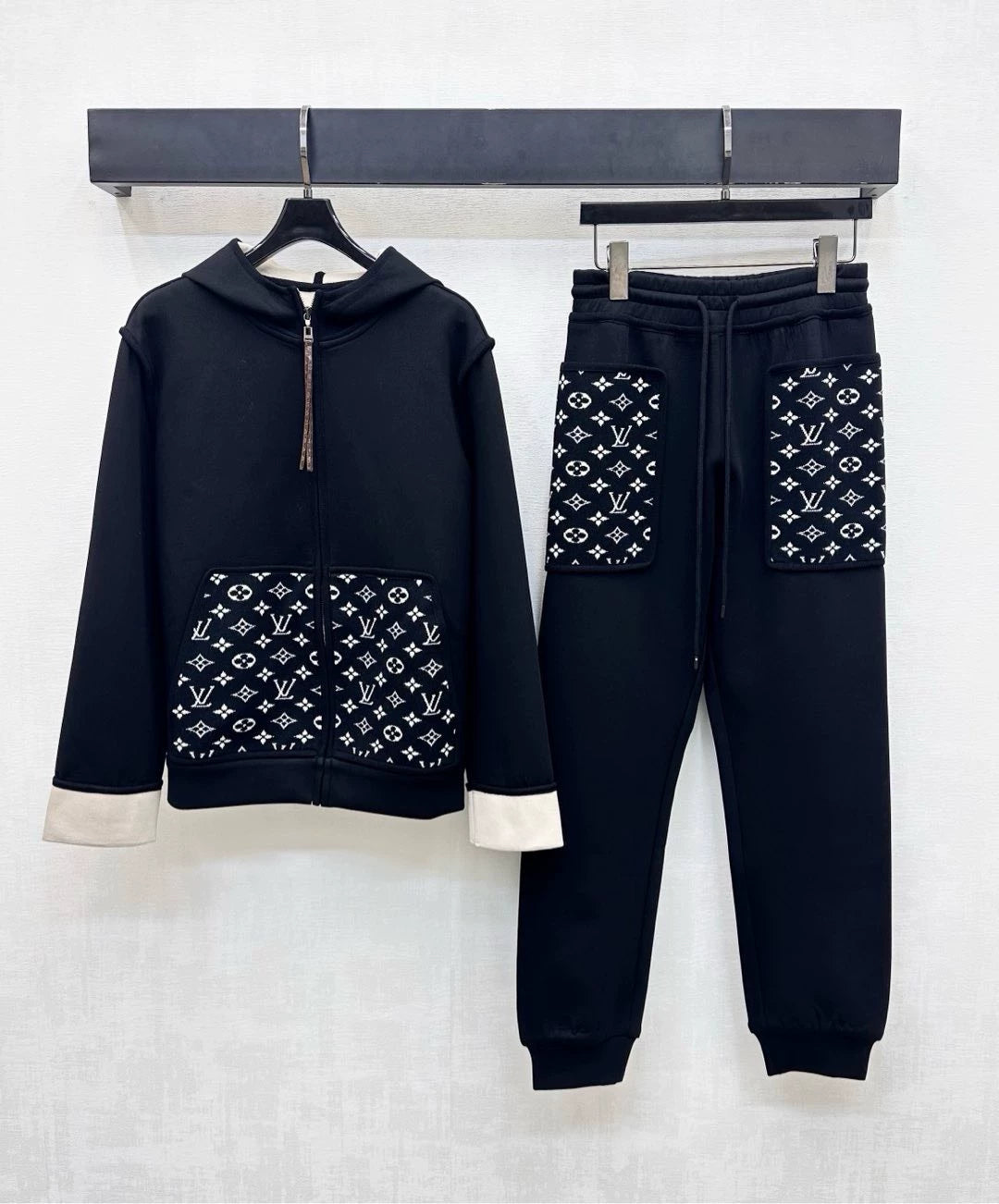 Louis Vuitton /26New Season Hooded Jacquard Jacket & Trousers Set