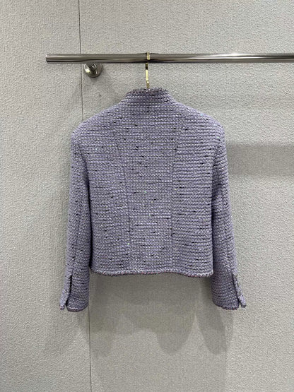 26Exclusive Purple Sequin Tweed Jacket