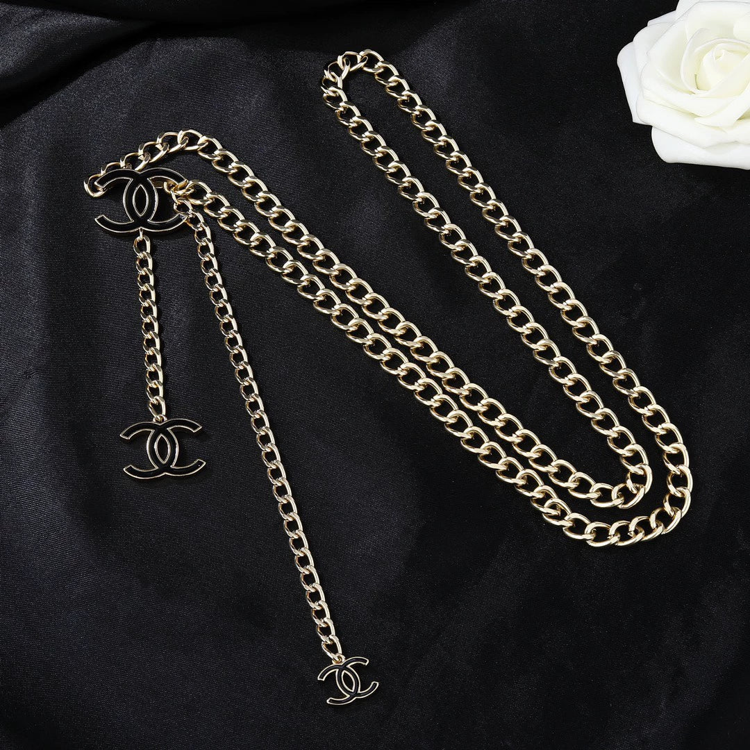 Gold chain waist chain