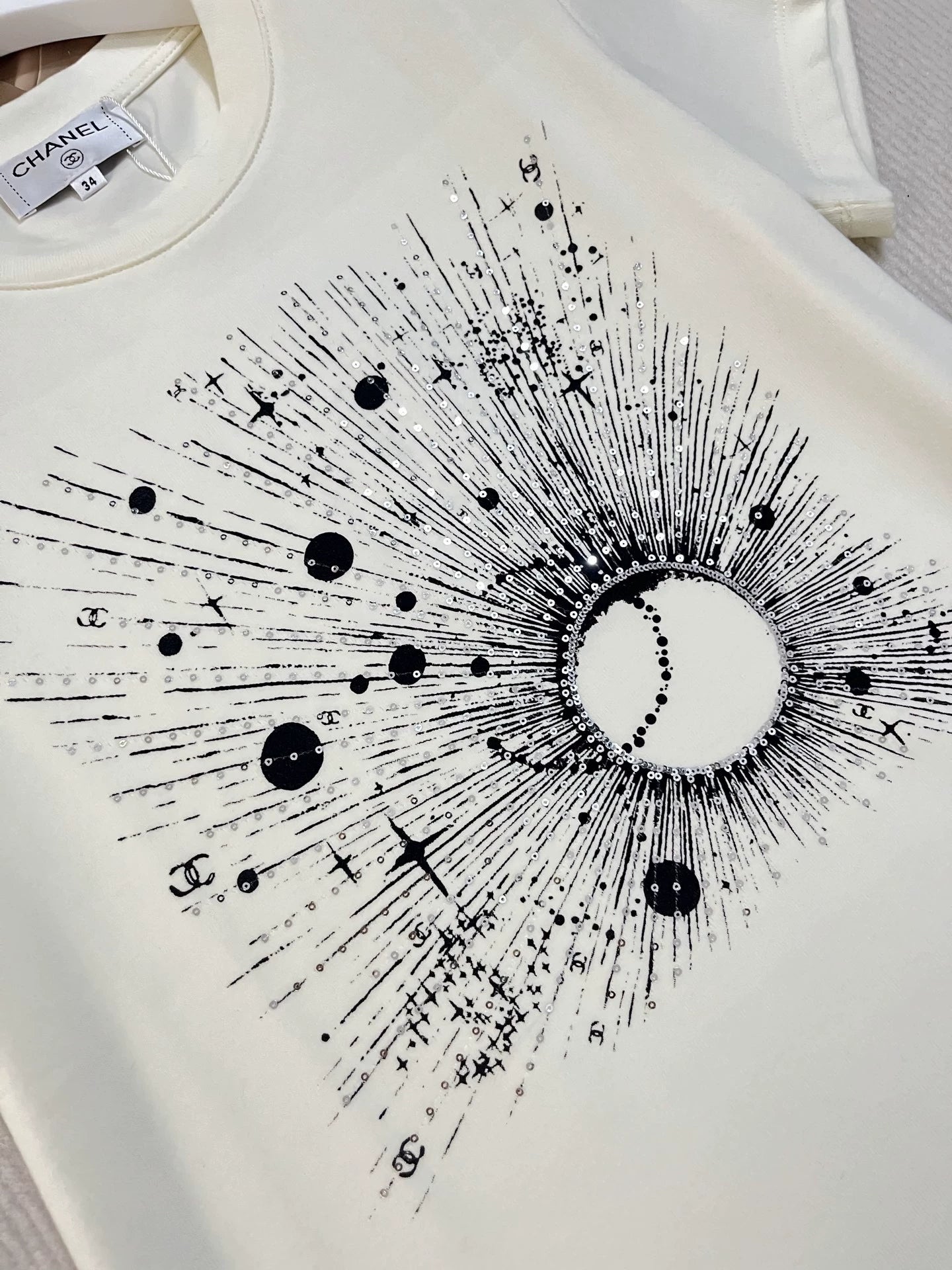 26ss Beaded Print T-shirt