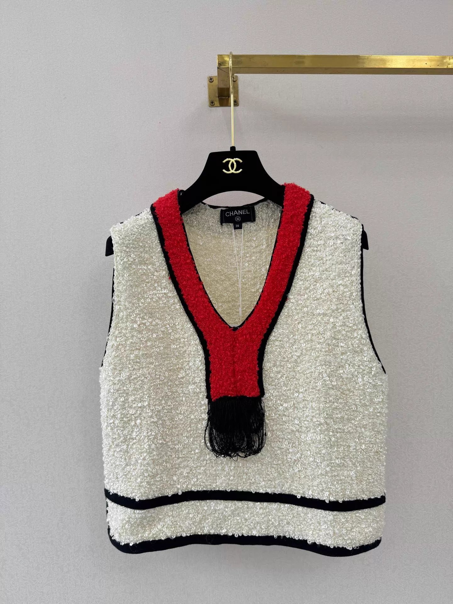 26ss V-neck knitted vest