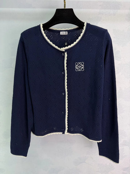 Color-blocked Knit Cardigan