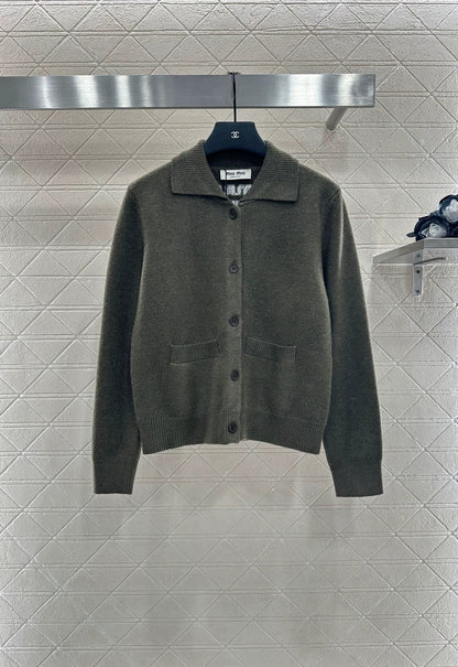 25fw Collar knit cardigan